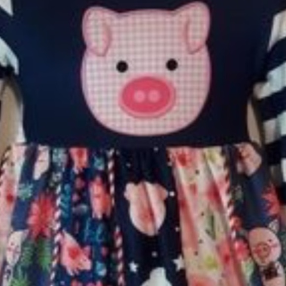 Toddler Girls Piggies & Clouds Dress Sizes 5T - Picture 3 of 6